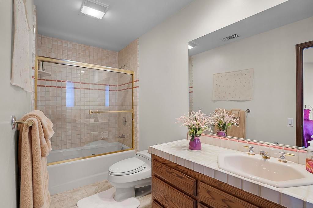 Bathroom, Glass Shower, Interior, Tile Countertops