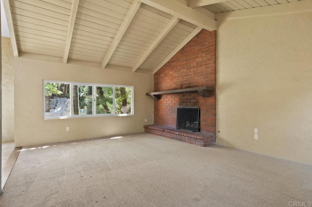 Empty room, Fireplace, Interior, Stone Walls
