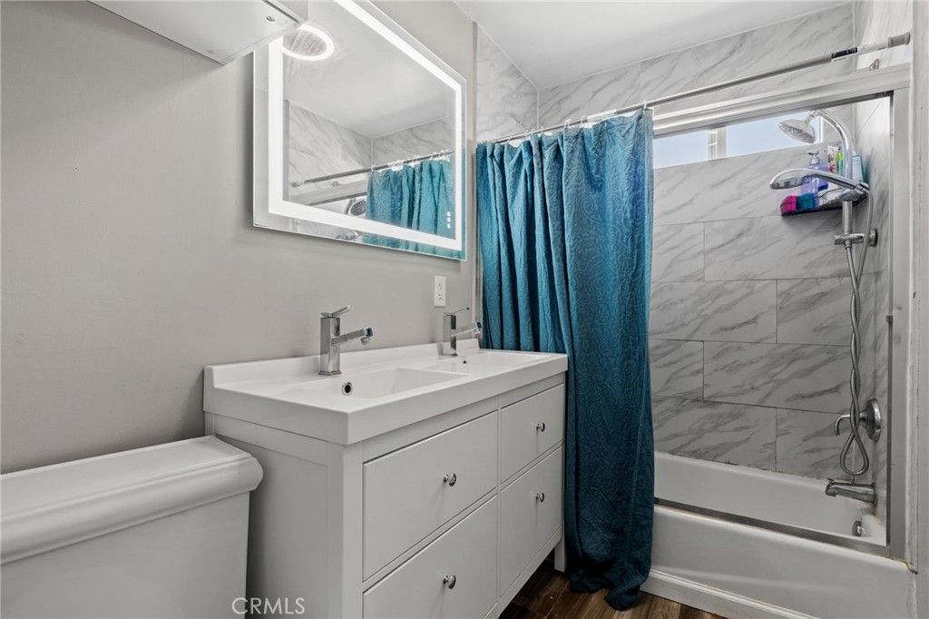 Bathroom, Interior, Marble Walls, Wood Texture Flooring