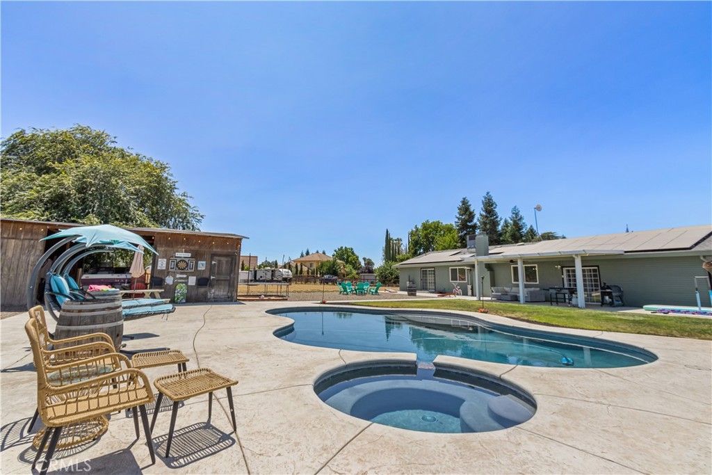 Exterior, Pool, Solar Panels