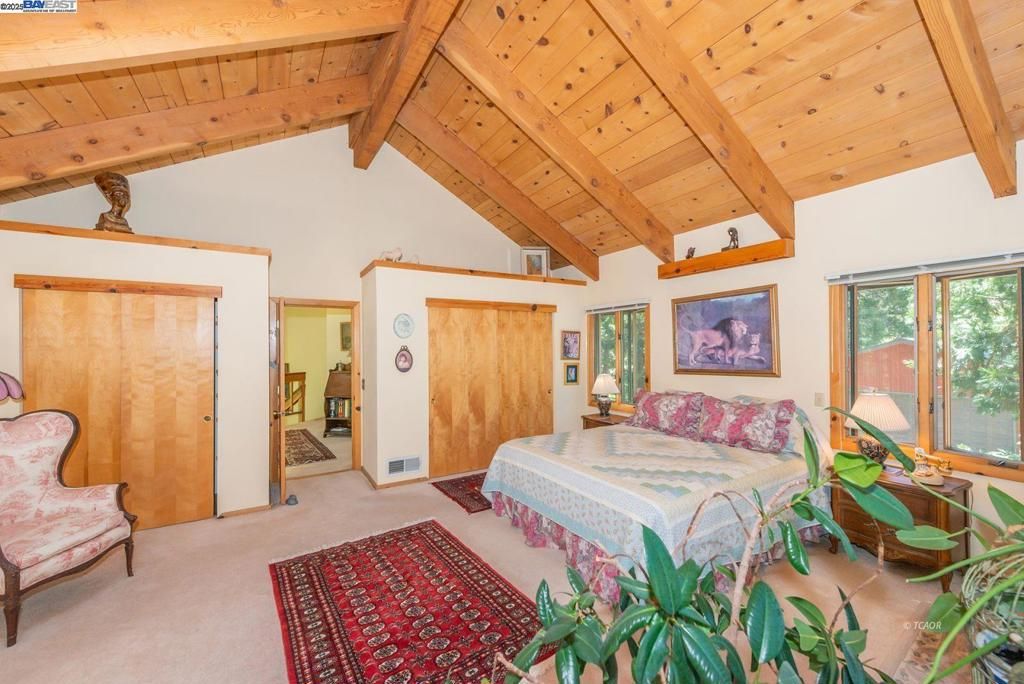 Bedroom, Interior, Wooden Beams, Wooden Ceilings