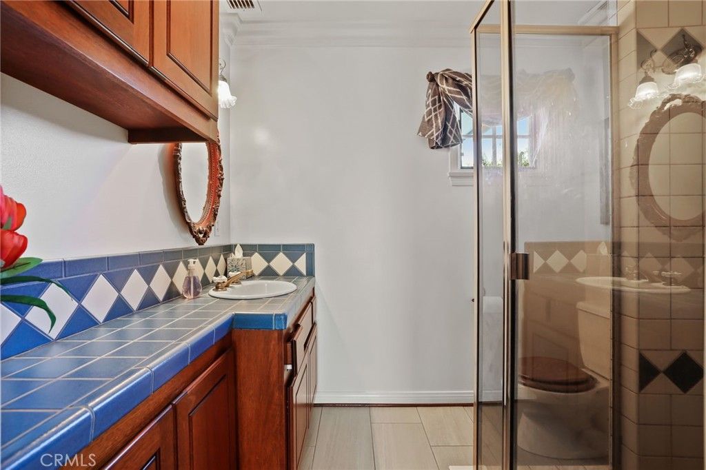 Bathroom, Glass Shower, Interior, Tile Countertops