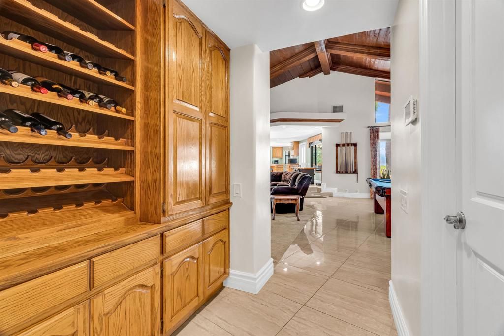 Interior, Recessed Lighting, Wine Storage, Wooden Beams, Wooden Ceilings