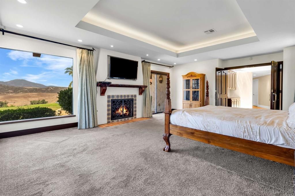 Bedroom, Fireplace, Interior, Recessed Lighting