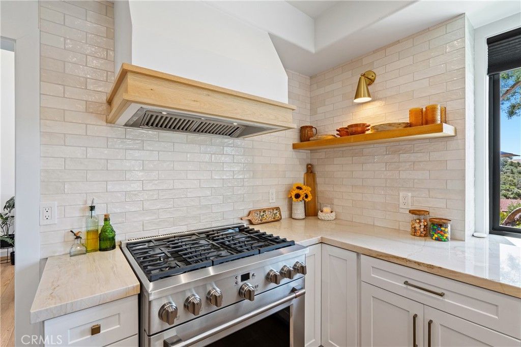 Interior, Kitchen, Stainless Steel Appliances, Stone Walls