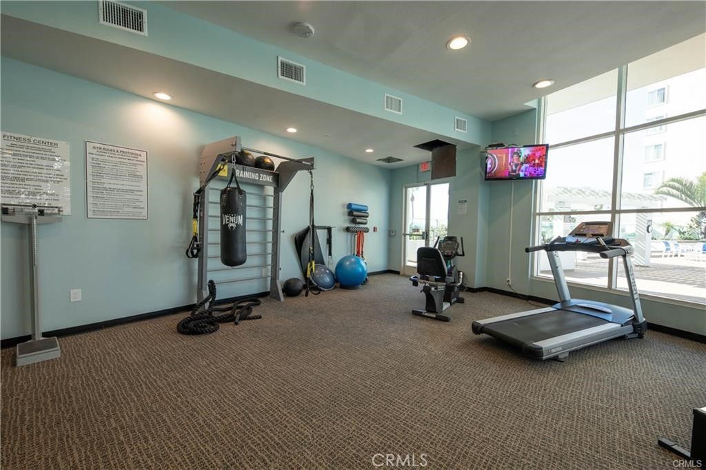 Fitness Equipment, Interior, Recessed Lighting