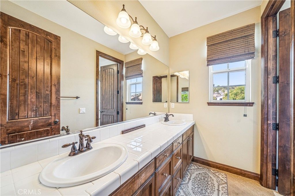 Bathroom, Dual Sink Vanities, Interior, Tile Countertops