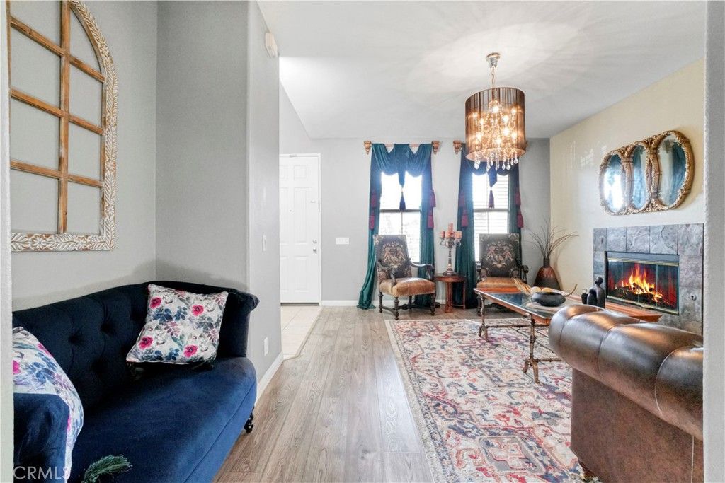 Chandelier, Fireplace, Interior, Living room, Wood Texture Flooring