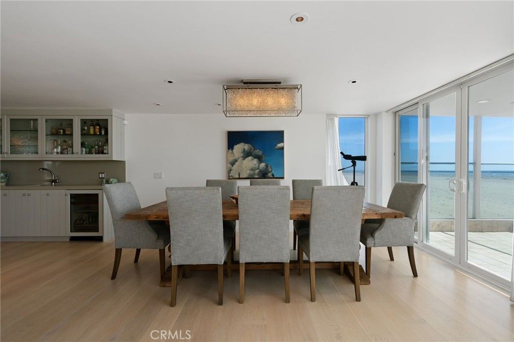 Dining room, Interior, Recessed Lighting, Water, Wood Texture Flooring