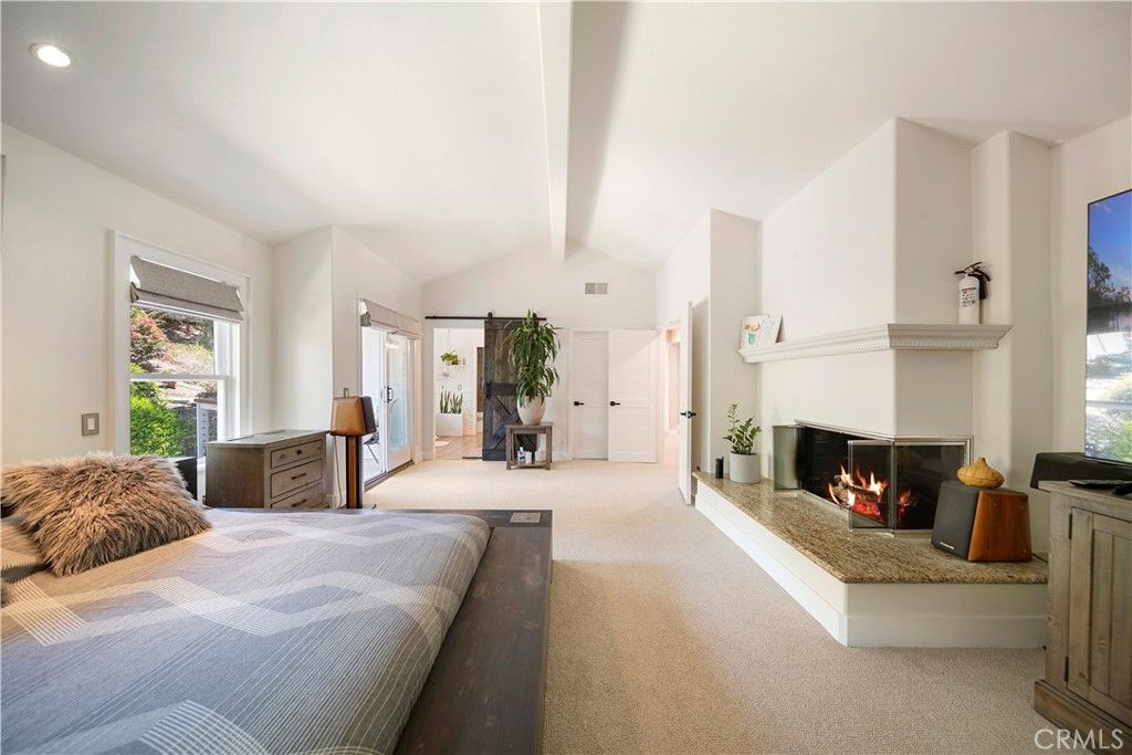 Bedroom, Fireplace, Interior, Recessed Lighting