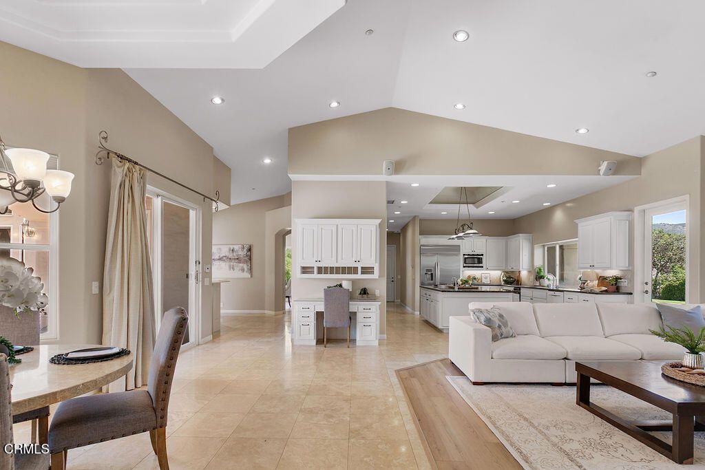 Dining room, Interior, Kitchen, Living room, Recessed Lighting, Stainless Steel Appliances