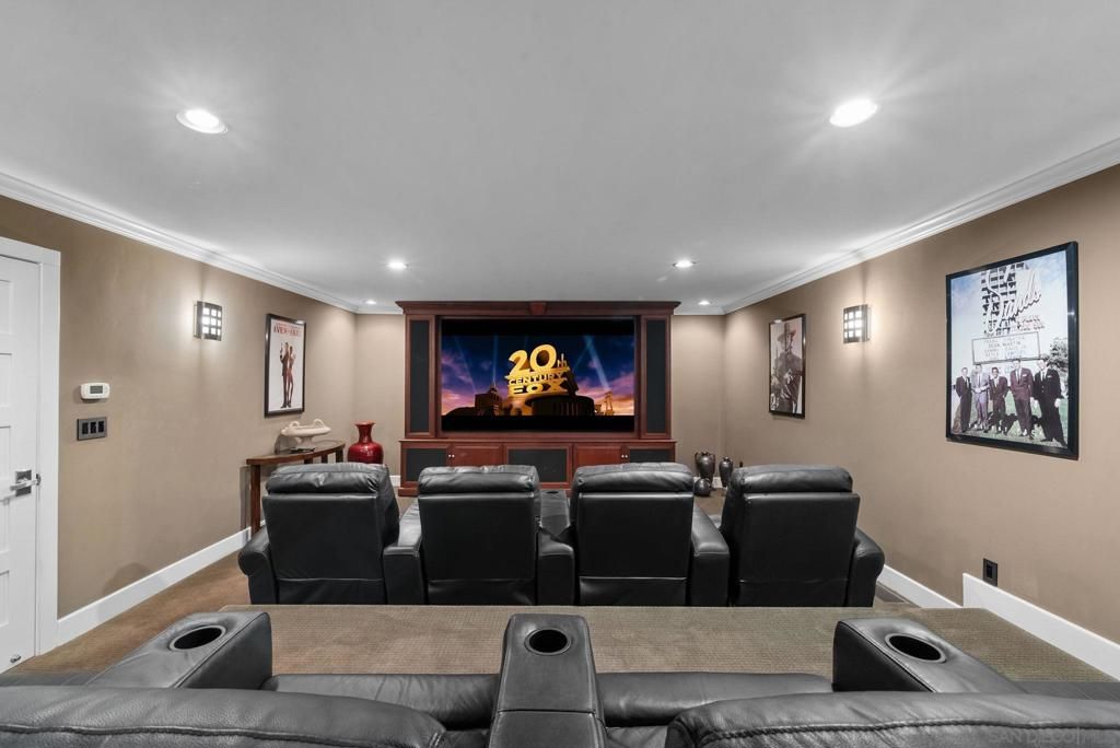 Home Theatre Room, Interior, Projection Screen, Recessed Lighting, Theatre Room