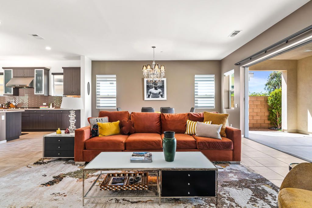 Chandelier, Dining room, Interior, Kitchen, Living room, Recessed Lighting, Stainless Steel Appliances