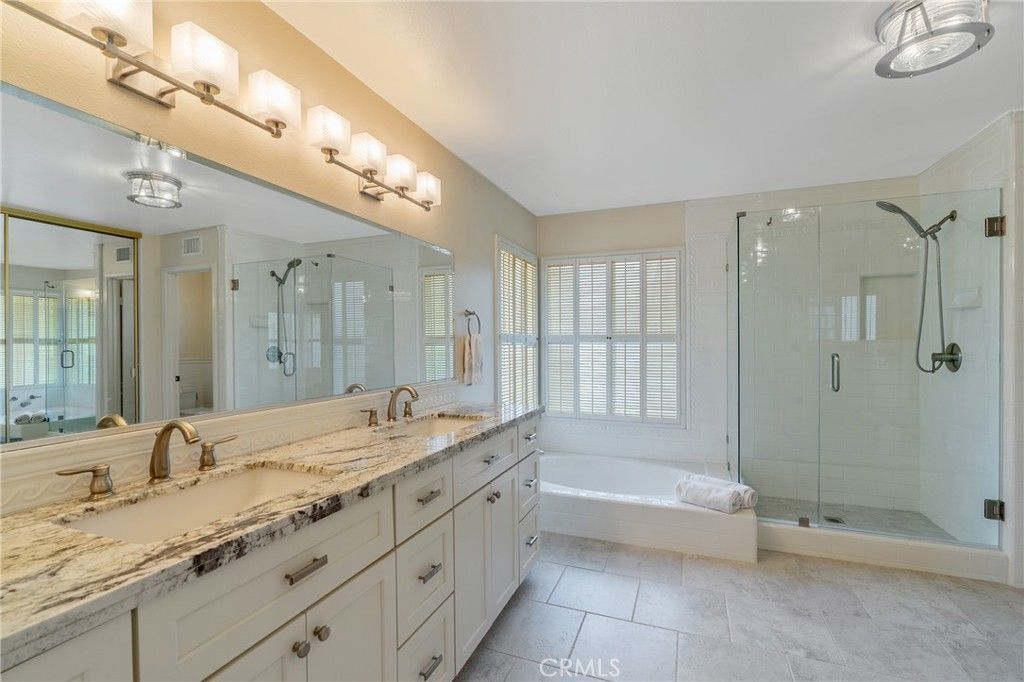 Bathroom, Dual Sink Vanities, Glass Shower, Interior