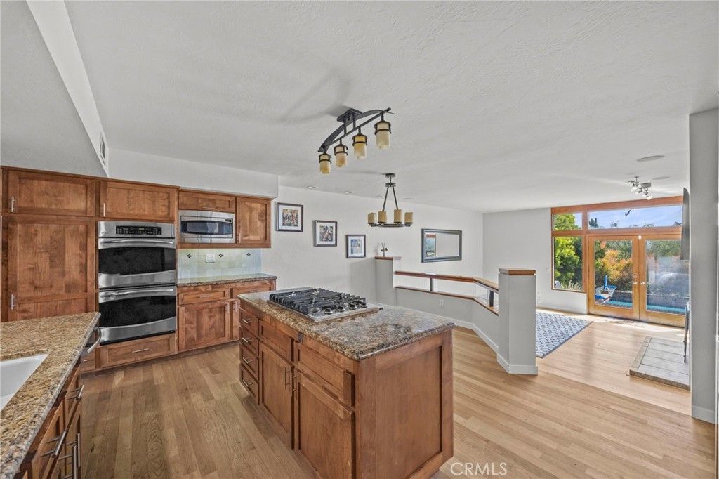 Interior, Kitchen, Pendant Lights, Stainless Steel Appliances, Wood Texture Flooring