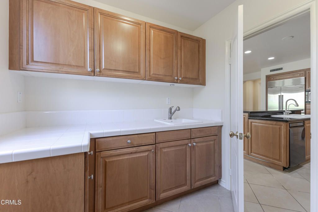 Interior, Kitchen, Recessed Lighting, Tile Countertops