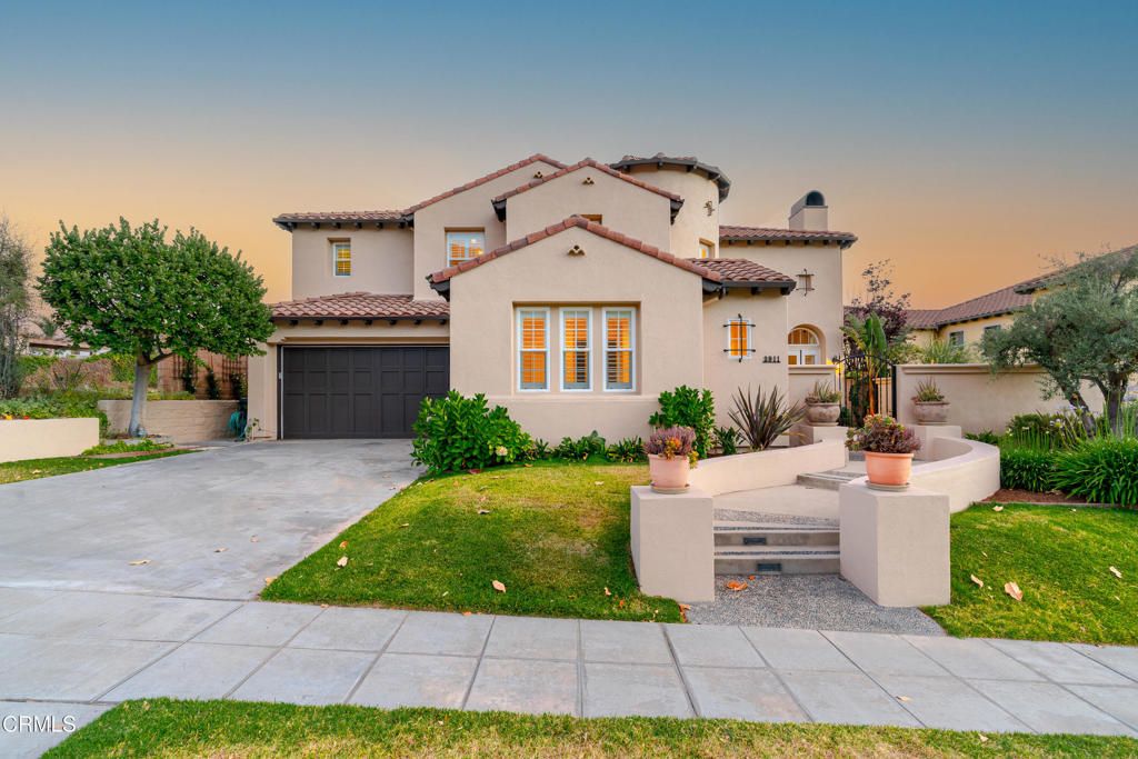 Attached, Backyard, Exterior, Facade, Spanish Mediterranean