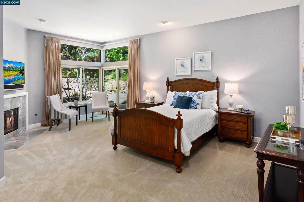 Bedroom, Fireplace, Interior, Recessed Lighting