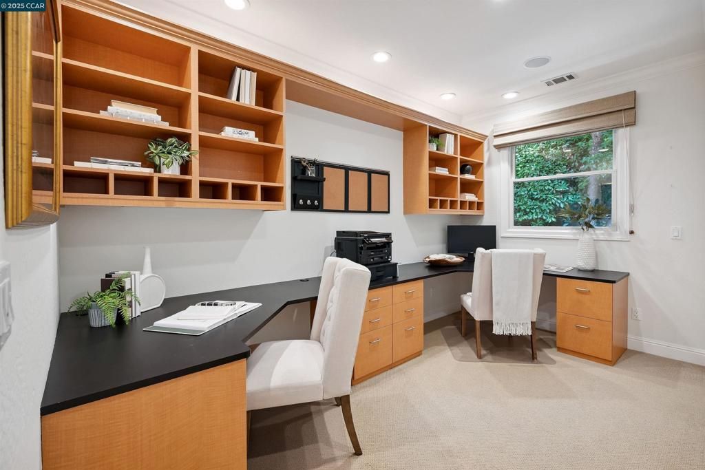 Home Office, Interior, Recessed Lighting