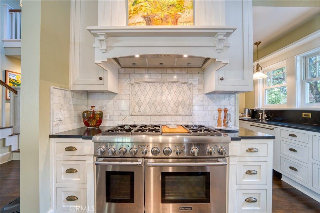 Interior, Kitchen, Pendant Lights, Stainless Steel Appliances, Wood Texture Flooring