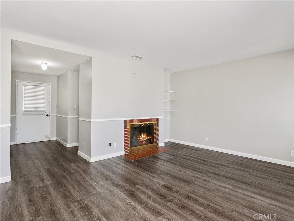 Empty room, Fireplace, Interior, Wood Texture Flooring