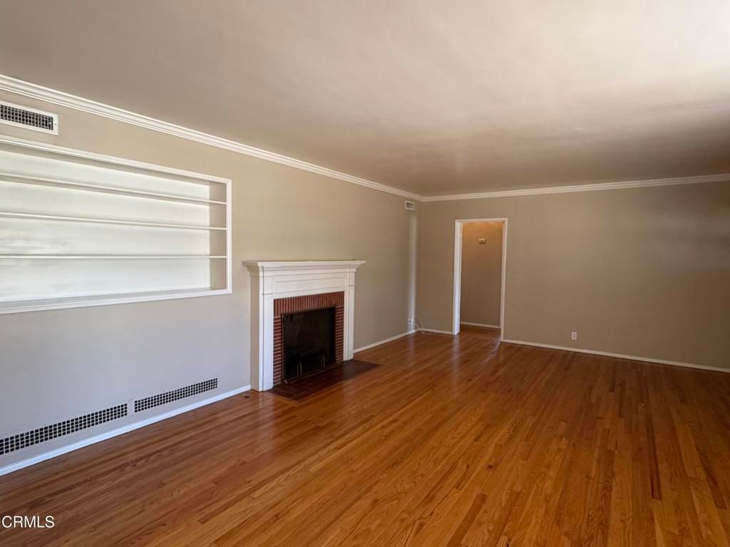 Empty room, Fireplace, Interior, Wood Texture Flooring