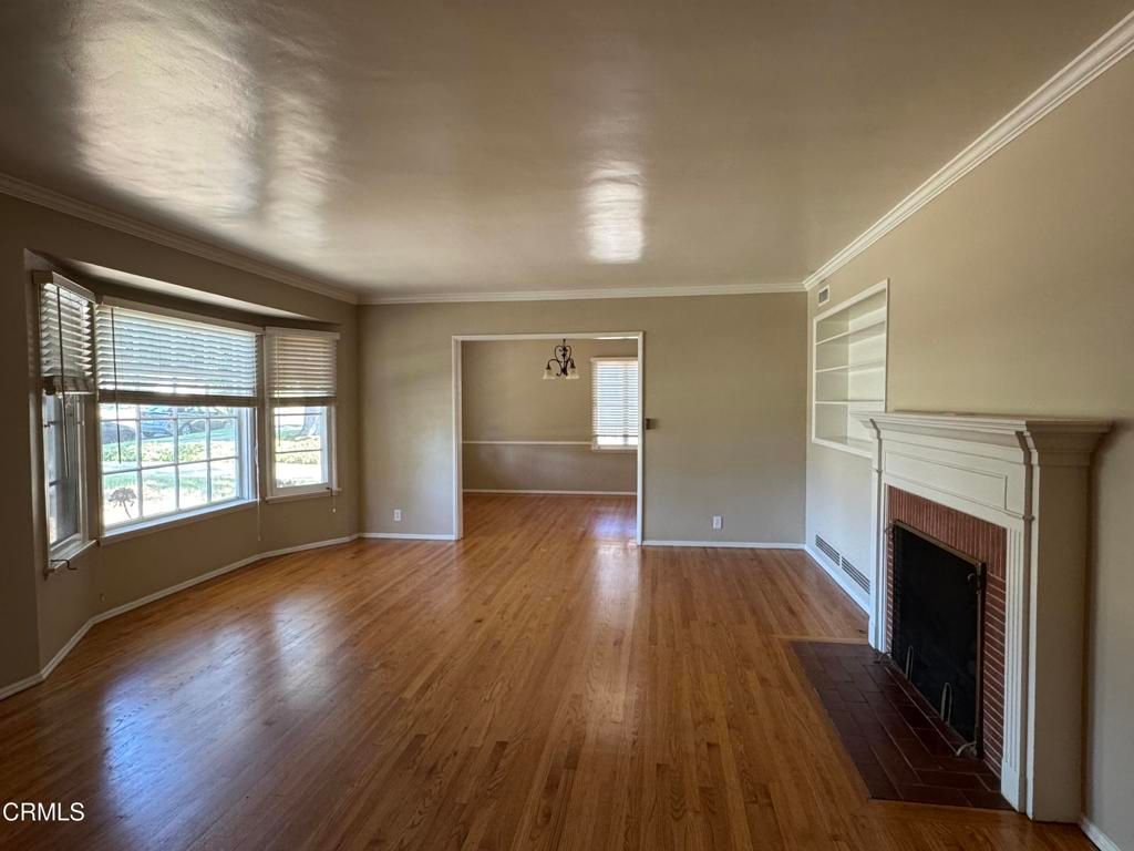 Empty room, Fireplace, Interior, Wood Texture Flooring