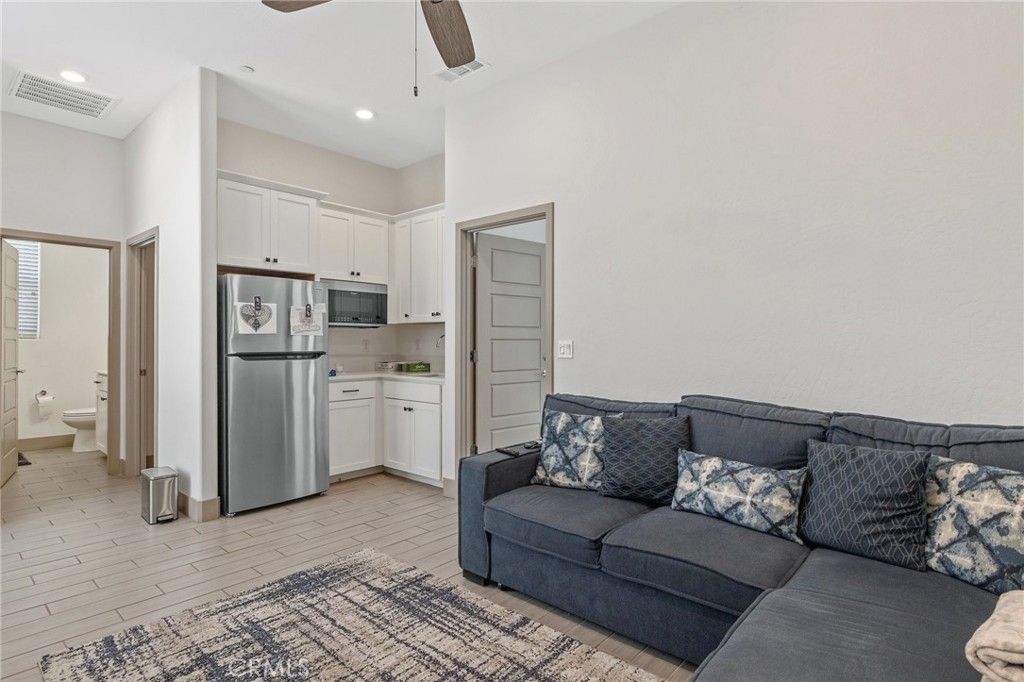 Interior, Kitchen, Living room, Recessed Lighting, Stainless Steel Appliances, Wood Texture Flooring