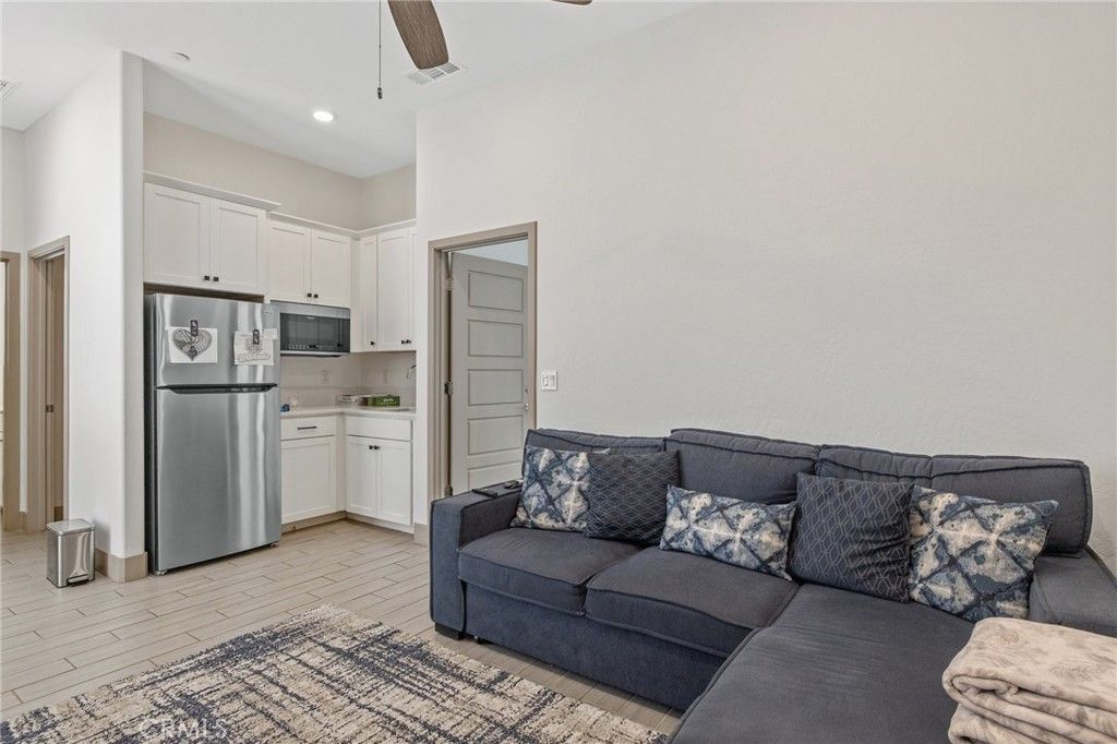 Interior, Kitchen, Living room, Recessed Lighting, Stainless Steel Appliances, Wood Texture Flooring