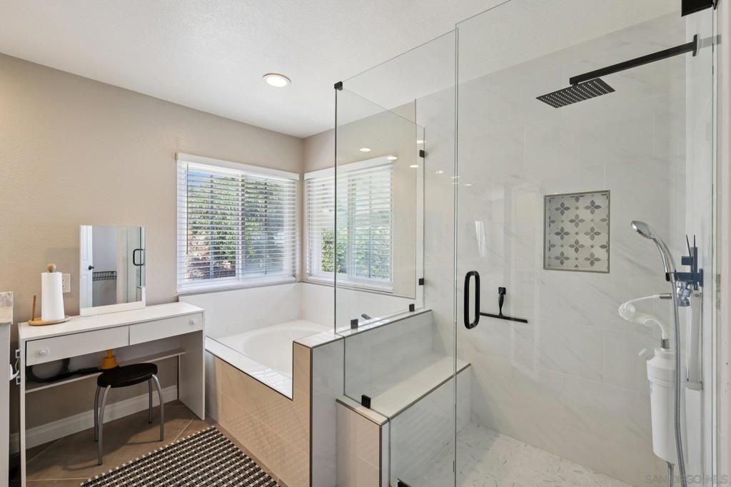 Bathroom, Glass Shower, Interior, Marble, Recessed Lighting