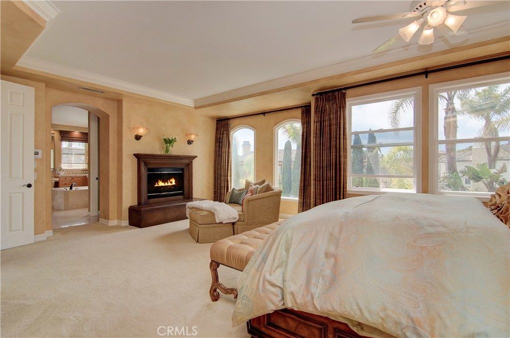 Bedroom, Fireplace, Interior