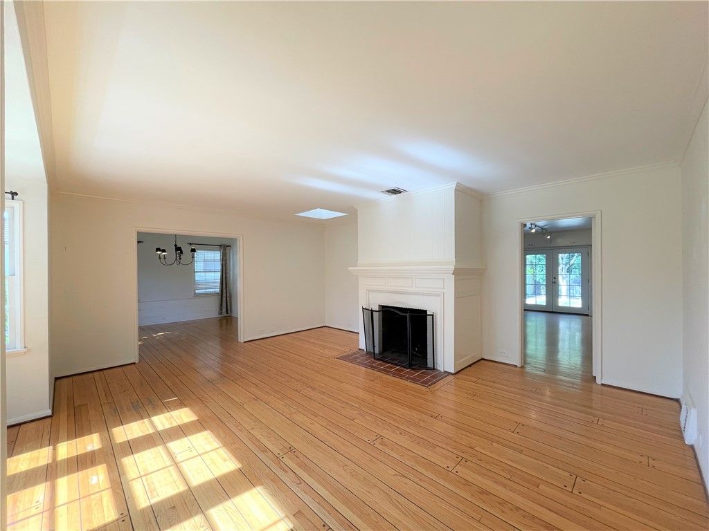 Empty room, Fireplace, Interior, Wood Texture Flooring
