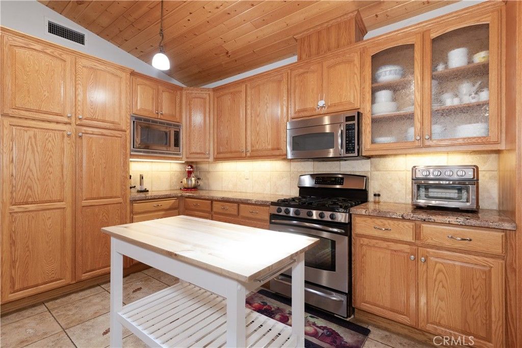 Interior, Kitchen, Pendant Lights, Stainless Steel Appliances, Wooden Ceilings