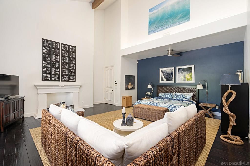 Bedroom, Fireplace, Interior, Living room, Wood Texture Flooring