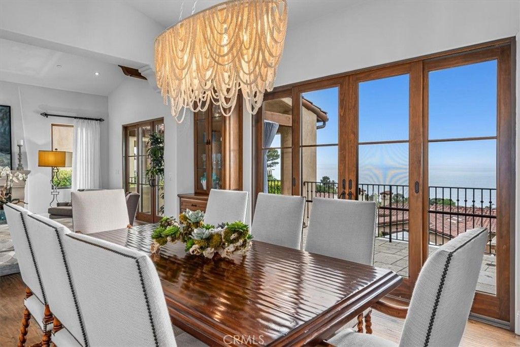 Chandelier, Dining room, Interior, Recessed Lighting, Water, Wood Texture Flooring