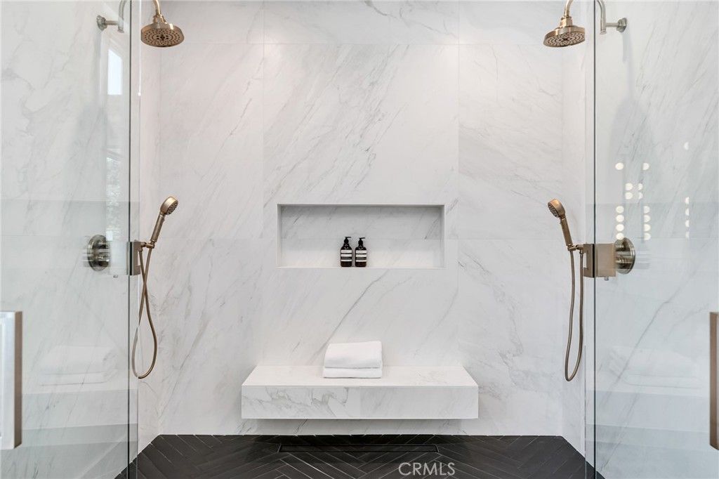 Bathroom, Glass Shower, Interior, Marble Walls