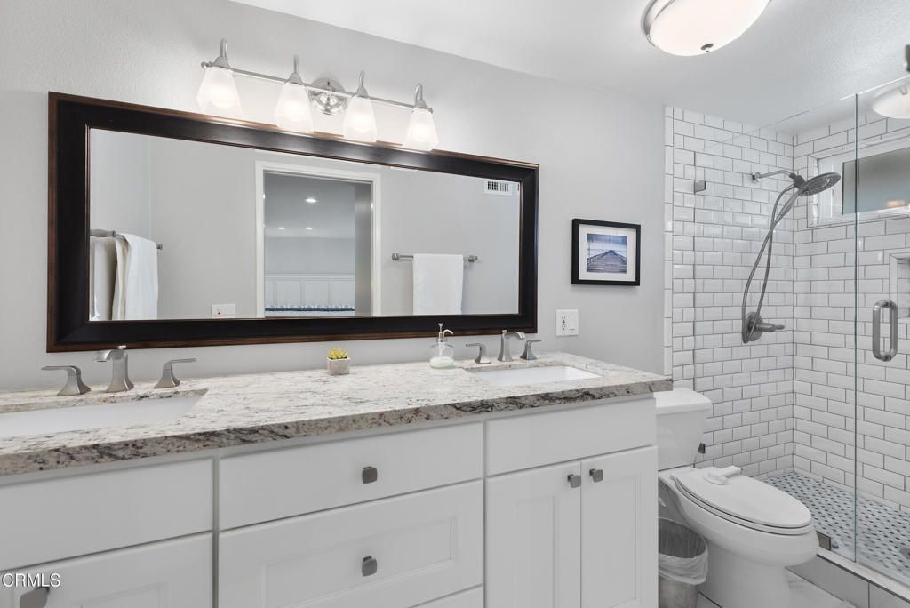 Bathroom, Dual Sink Vanities, Glass Shower, Interior