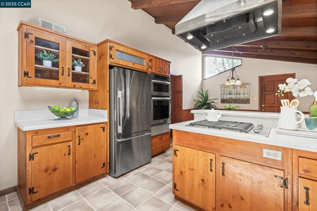 Interior, Kitchen, Pendant Lights, Wooden Beams