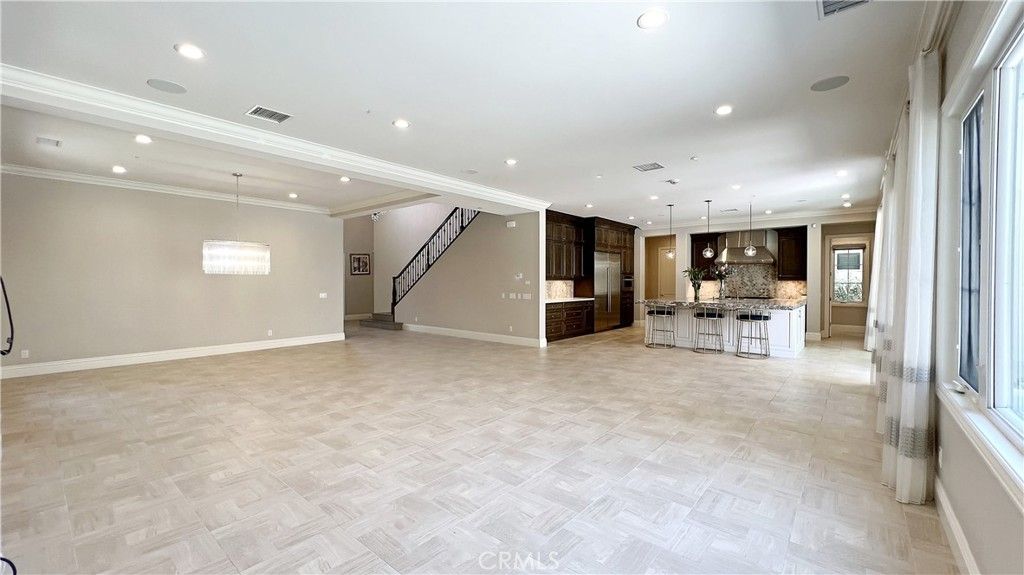 Empty room, Interior, Kitchen, Pendant Lights, Recessed Lighting