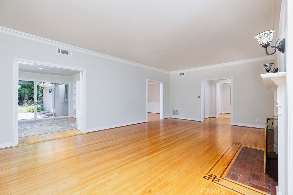 Empty room, Fireplace, Interior, Wood Texture Flooring