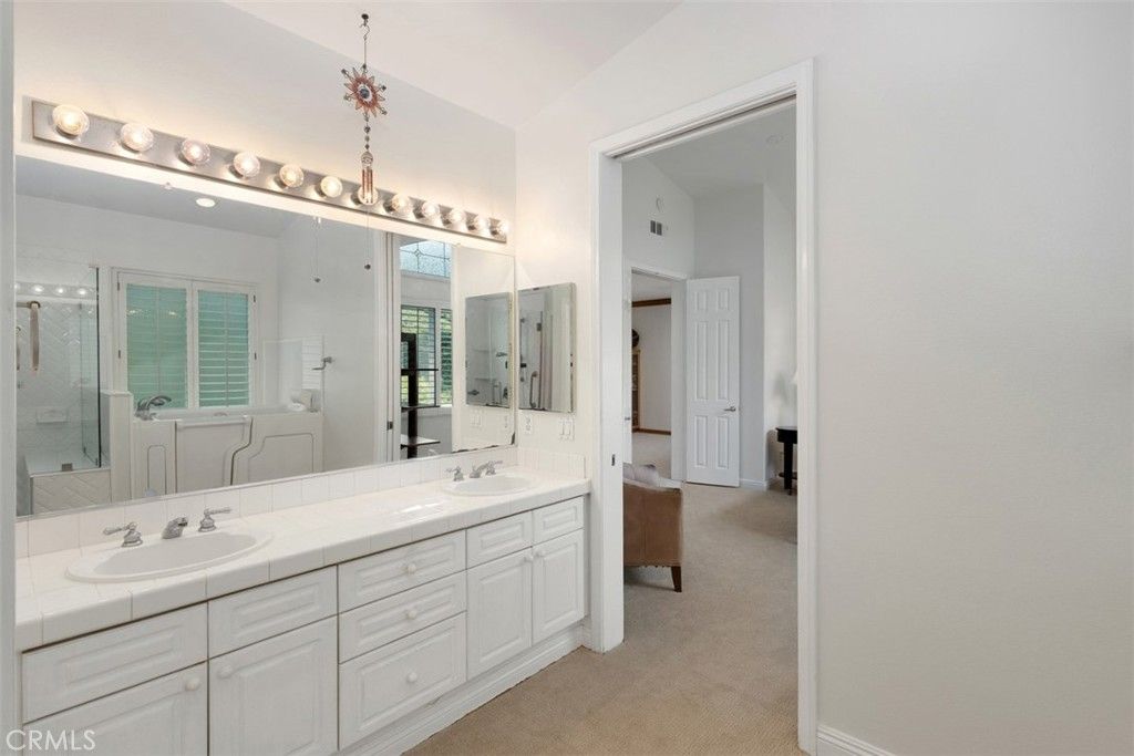 Bathroom, Dual Sink Vanities, Glass Shower, Interior, Tile Countertops