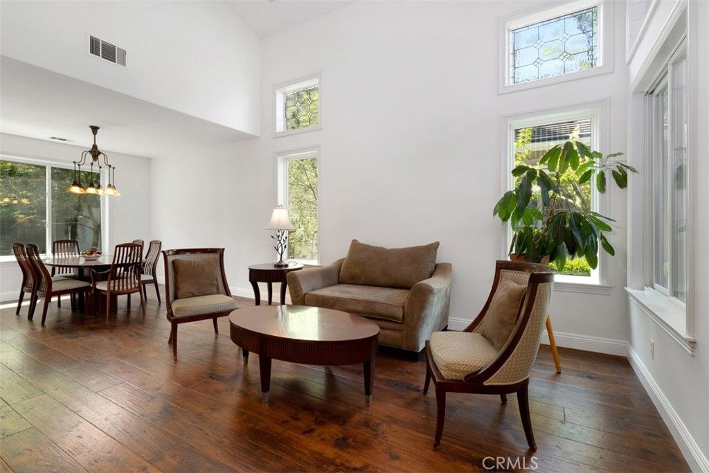 Dining room, Interior, Living room, Pendant Lights, Wood Texture Flooring