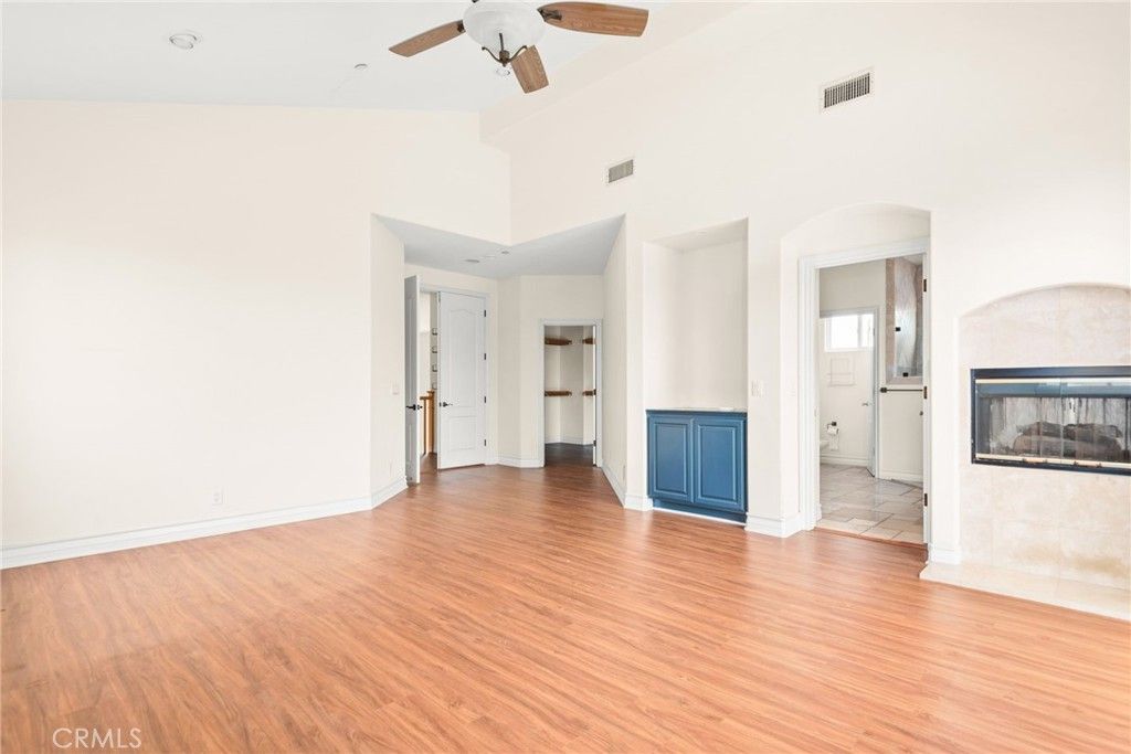 Empty room, Fireplace, Interior, Wood Texture Flooring