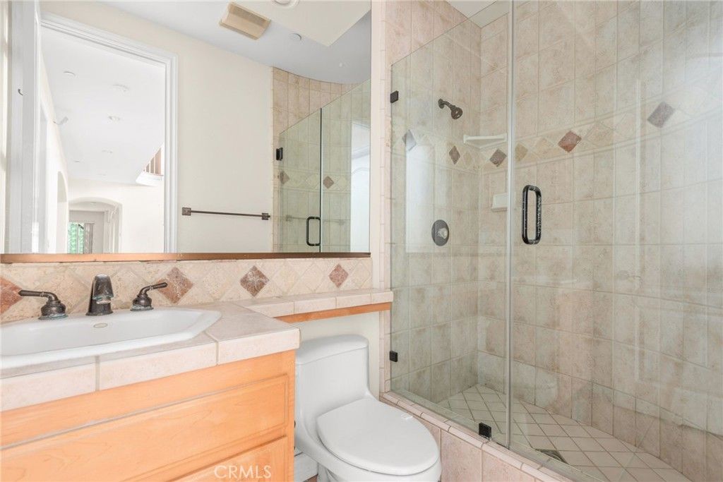 Bathroom, Glass Shower, Interior, Tile Countertops