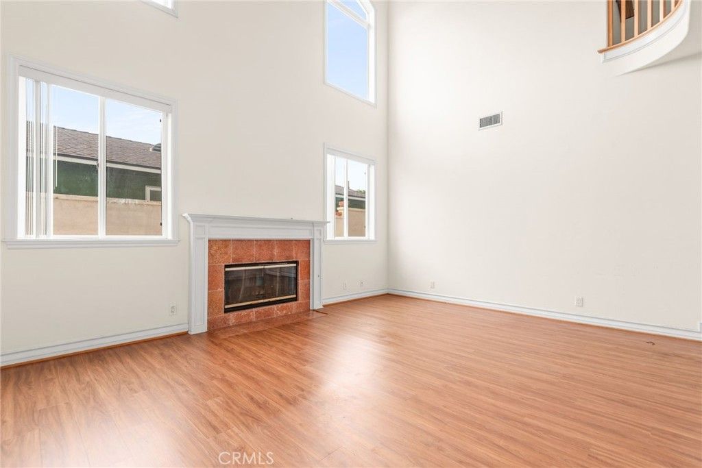 Empty room, Fireplace, Interior, Wood Texture Flooring