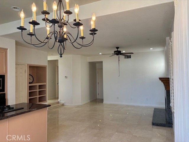Chandelier, Empty room, Interior, Recessed Lighting
