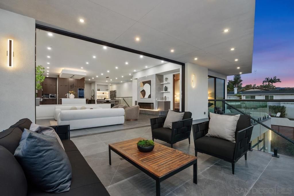Fireplace, Interior, Kitchen, Living room, Recessed Lighting