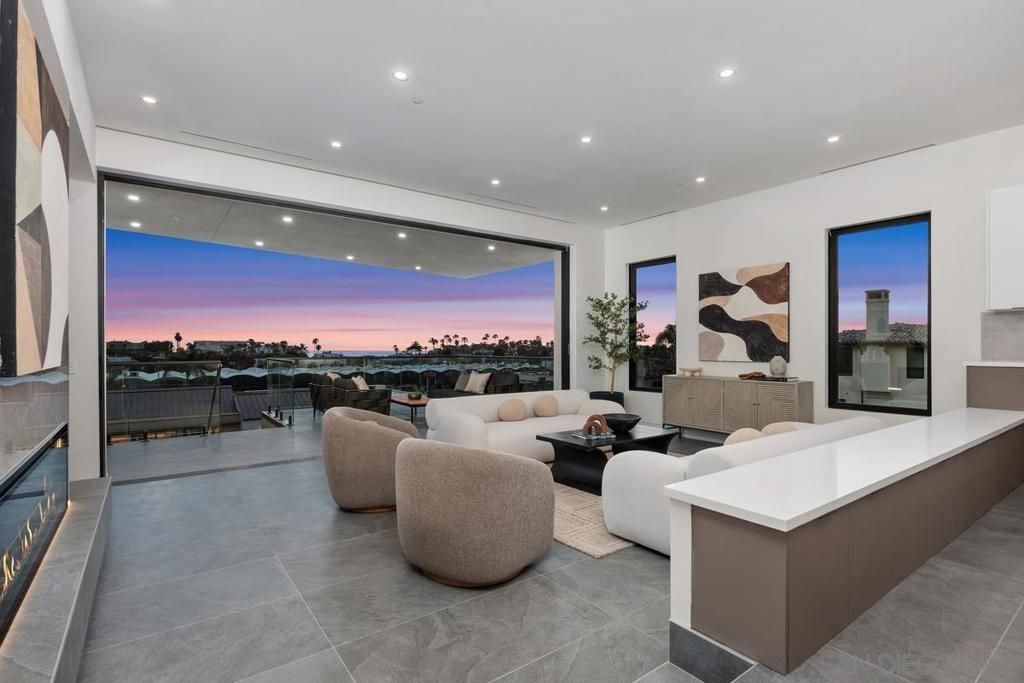 Fireplace, Interior, Living room, Recessed Lighting