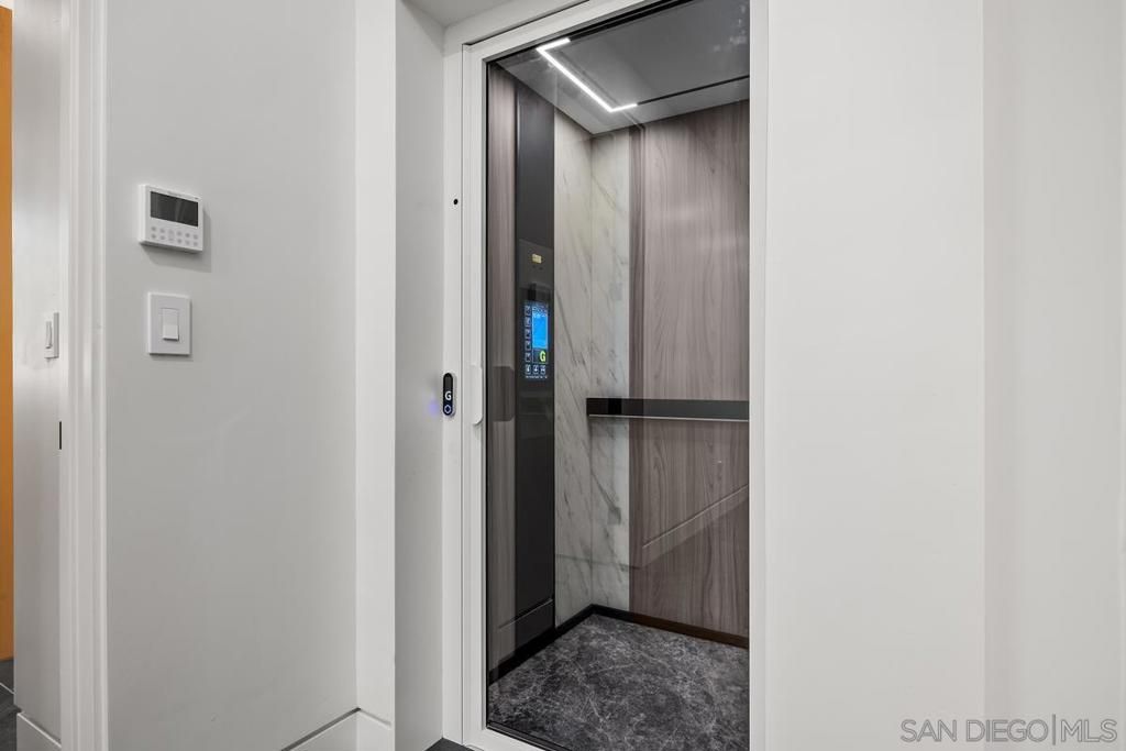 Elevator, Interior, Wooden Walls