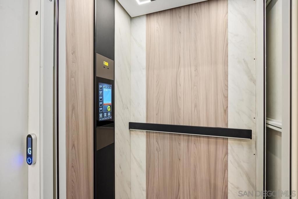 Elevator, Interior, Marble Walls